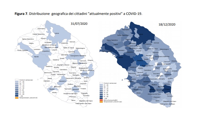 Report Asl, 1753 i cittadini attualmente positivi. I dati dei Comuni: a Copertino 50, a Nardò 61, a Porto Cesareo 45