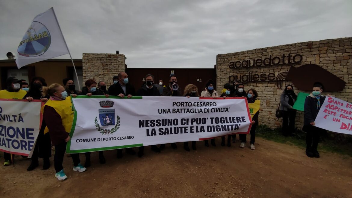 [video] – “Subito in funzione il nuovo depuratore”, sit-in a Porto Cesareo