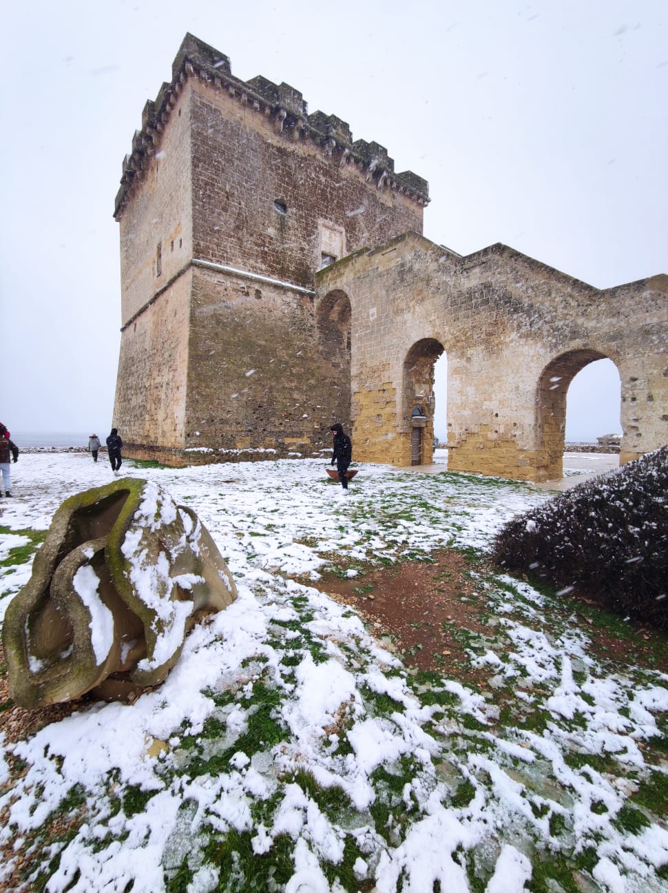 [video] – Aria gelida dai Balcani, la neve imbianca Porto Cesareo