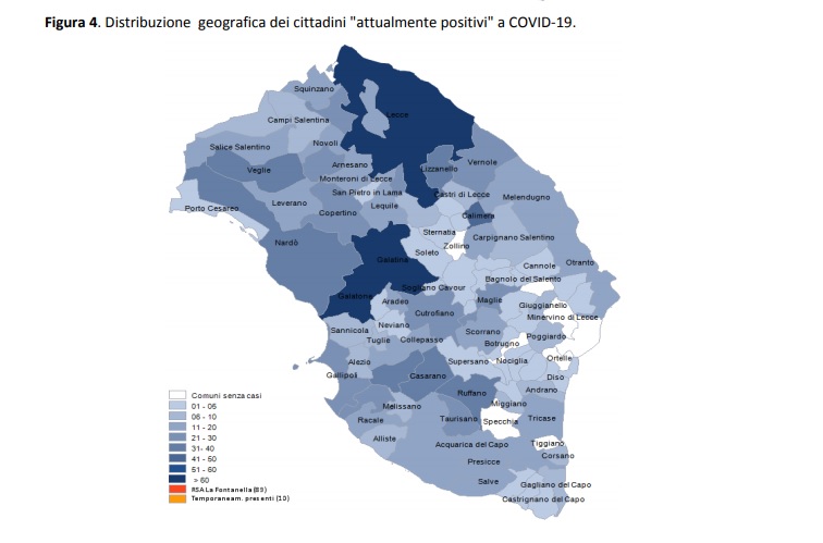 Report Asl, i dati nei Comuni. Numero dei positivi a quota 1482, in calo. Aumenti a Veglie