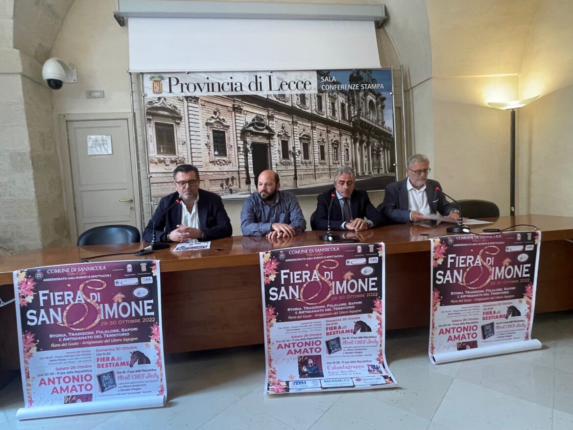 L’atteso ritorno a Sannicola dell’antica Fiera di San Simone: in piazza profumi, sapori e buona musica