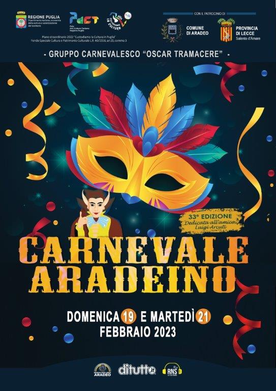 Carnevale Aradeino, una storia lunga 33 anni. Il ritorno, con carri e maschere, dopo lo stop per il covid