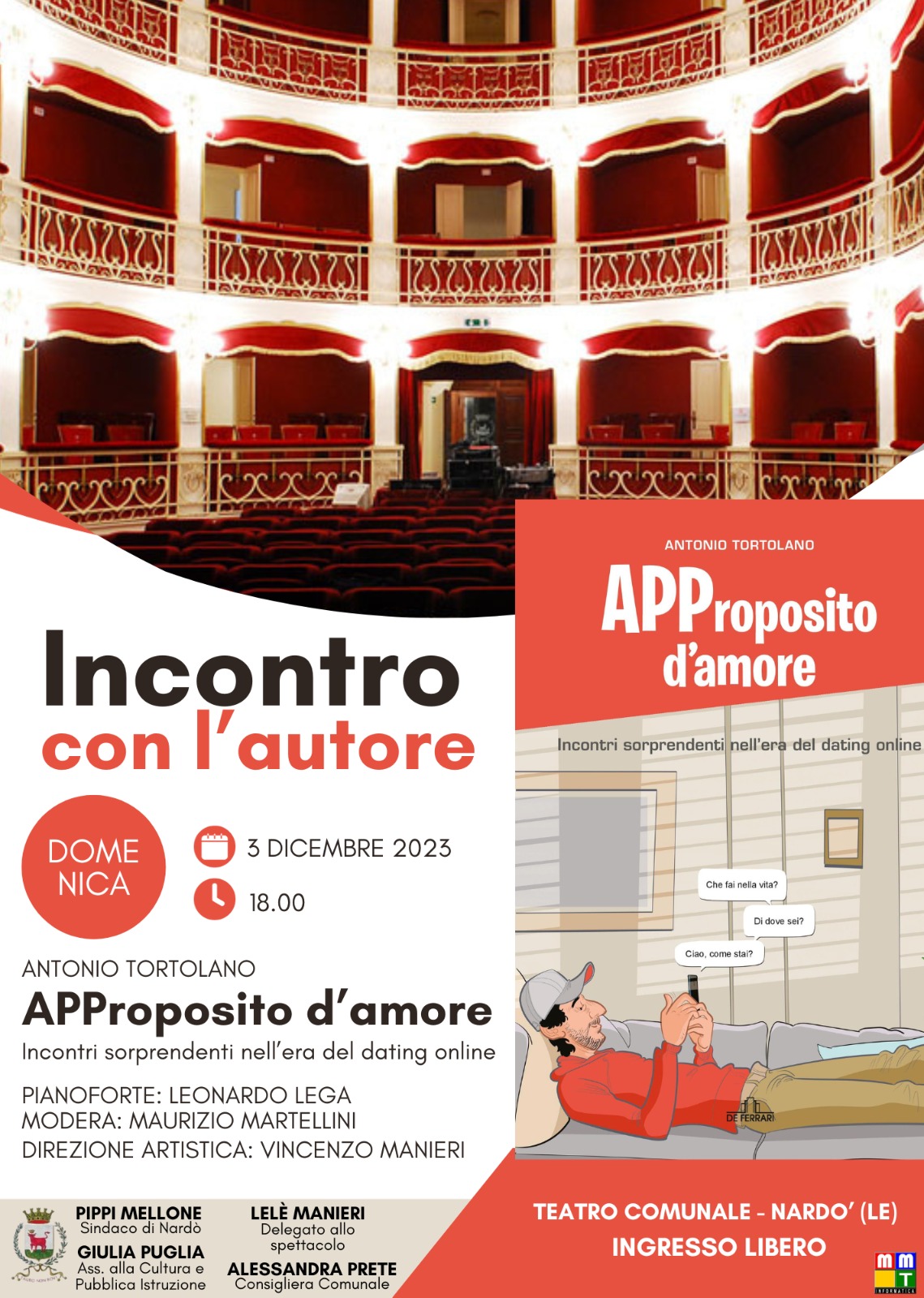 “APProposito d’amore” al Teatro comunale di Nardò
